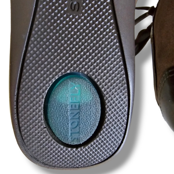 STONEFLY Women's Brown Patent Leather/Suede  Sneaker Wedged Shoes - Picture 13 of 16